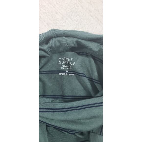 Market & Spruce cowl neck women's green cowl neck NWT Size Medium office preppy - Picture 9 of 10